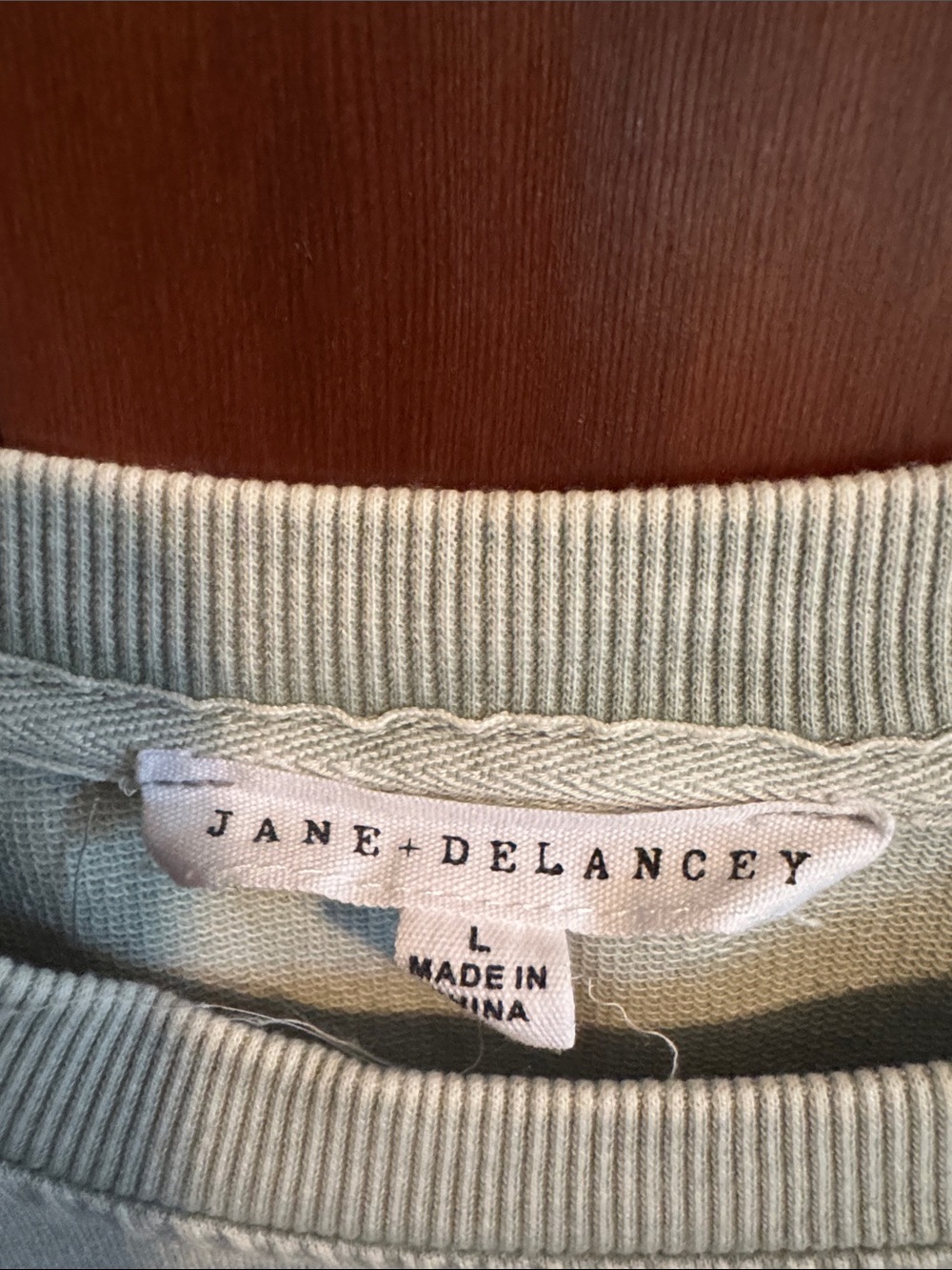 Jane and Delancey Short-Sleeve Crewneck Sweatshirt in Sage Green - Picture 2 of 5